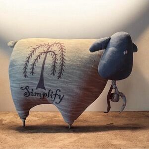 Primative ~ Standing Sheep ~ Honey & Me ~ Embroidered